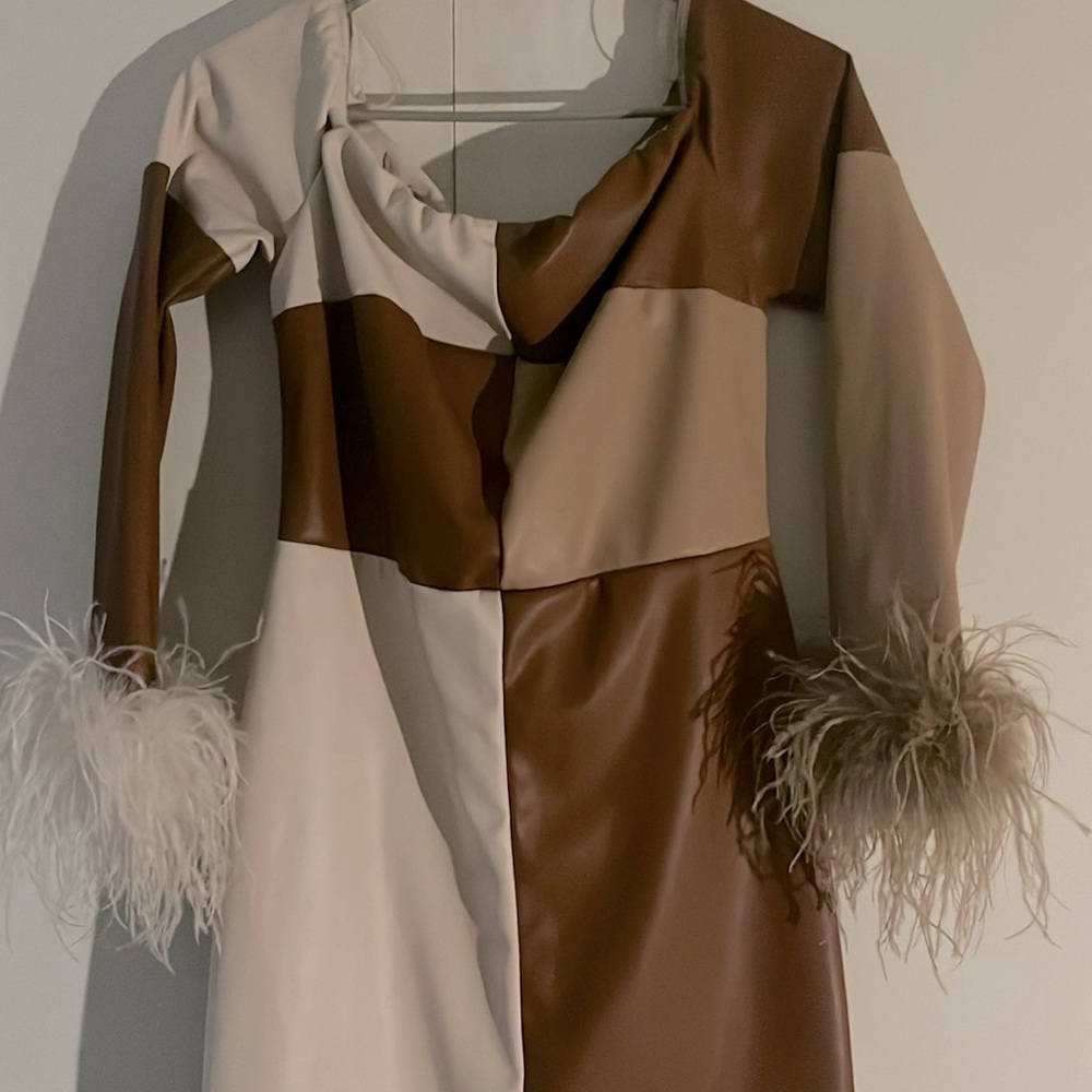 Brown tile dress